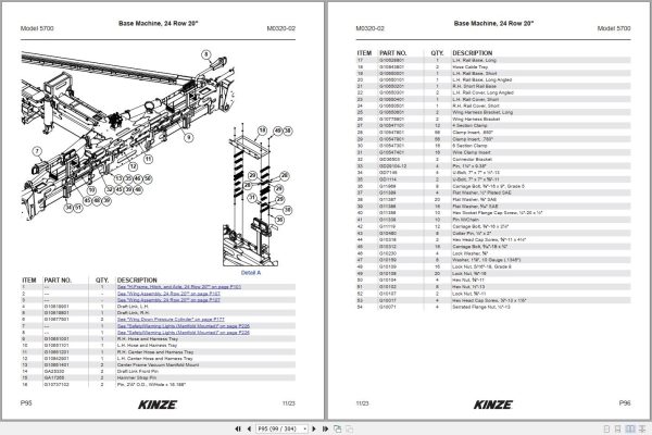Kinze Agriculture 2025 Operators Parts Manual PDF 1 6