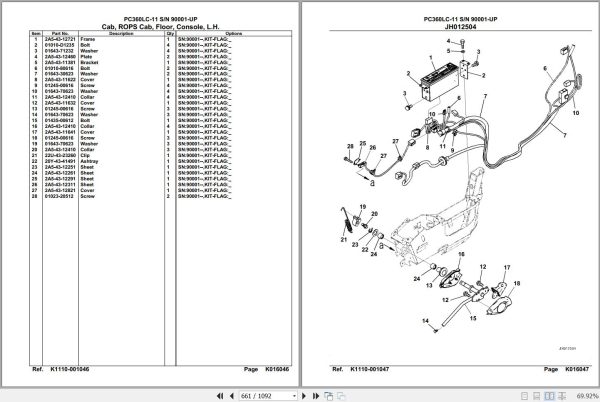 Komatsu Excavator PC360LC 11 90001 Up Parts Catalog 2