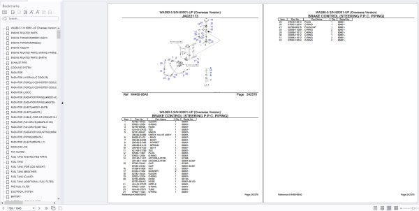 Komatsu Wheel Loader WA380 5 60001 UP Parts Catalog 1