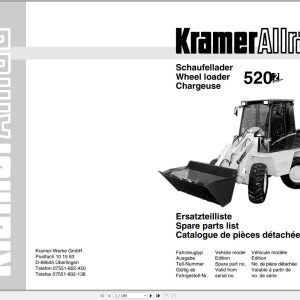 Kramer Wheel Loader 520 Series 2 Spare Parts List EN DE FR 1