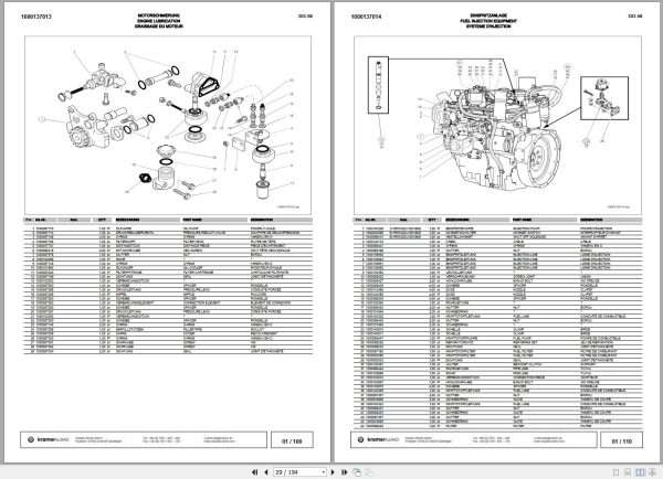 Kramer Wheel Loader 520 Series 2 Spare Parts List EN DE FR 2