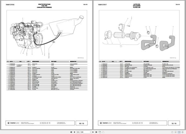Kramer Wheel Loader 620 Series 2 Spare Parts List EN DE FR 2
