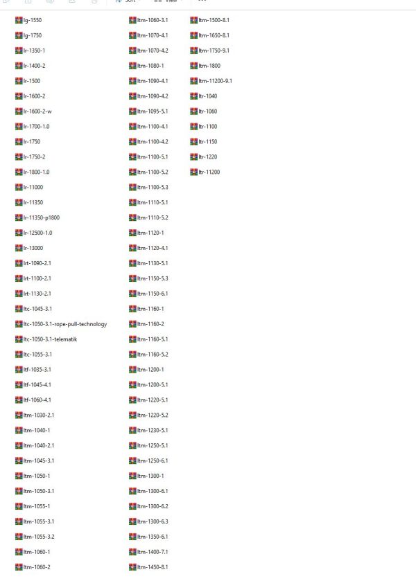 Liebherr Crane 2D Planner Data 04.2025 Collection Database 1