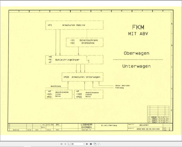Liebherr Crane FKM Z21575 Electric and Hydraulic Diagrams DE 1