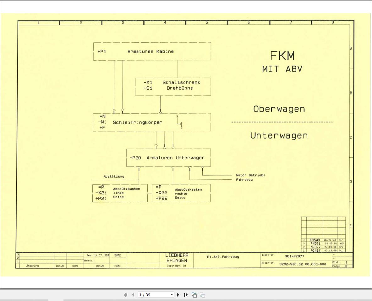 Liebherr Crane FKM Z21575 Electric and Hydraulic Diagrams DE 1