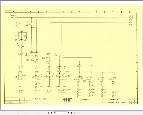 Liebherr Crane FKM Z21575 Electric and Hydraulic Diagrams DE 2