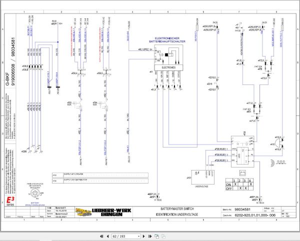 Liebherr Crane G BKF 1025 4.1 Z87001 Electric and Hydraulic Diagrams EN 2