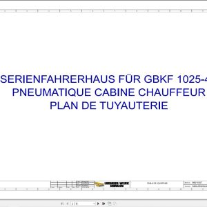 Liebherr Crane G BKF 1025 4.1 Z87001 Electric and Hydraulic Diagrams FR 1