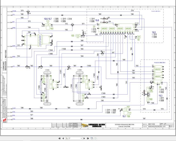 Liebherr Crane G BKF 1025 4.1 Z87001 Electric and Hydraulic Diagrams FR 2