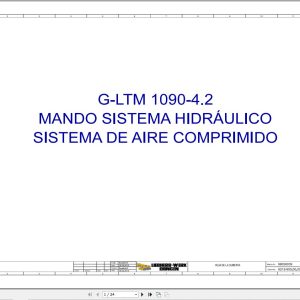 Liebherr Crane G LTM 1090 4.2 Z87201 Electric and Hydraulic Diagrams ES 1