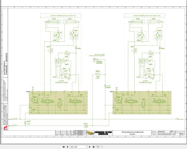 Liebherr Crane G LTM 1090 4.2 Z87201 Electric and Hydraulic Diagrams ES 2