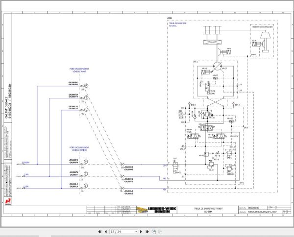 Liebherr Crane G LTM 1090 4.2 Z87201 Electric and Hydraulic Diagrams FR 2