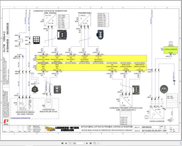 Liebherr Crane G LTM 1090 4.2 Z87201 Electric and Hydraulic Diagrams FR 3
