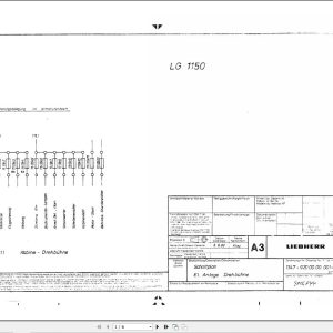 Liebherr Crane LG 1150 Z10829 Electric Diagrams DE 1