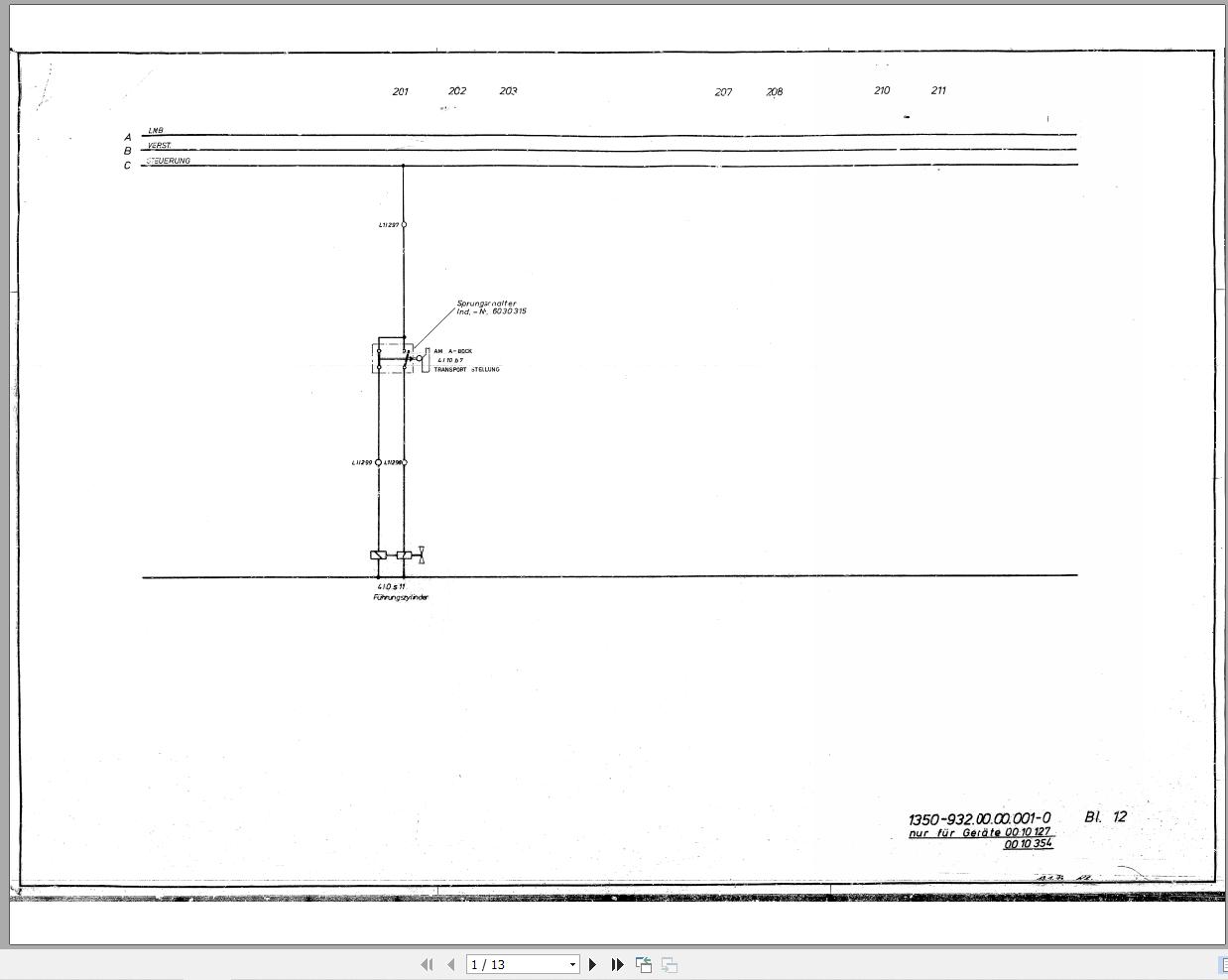 Liebherr Crane LG 1180 Z10126 Electric Diagrams DE 1