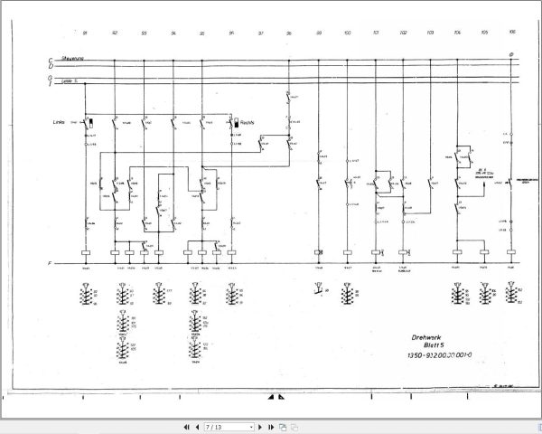 Liebherr Crane LG 1180 Z10126 Electric Diagrams DE 2