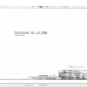 Liebherr Crane LG 1300 Z10411 Electric Diagrams DE 1
