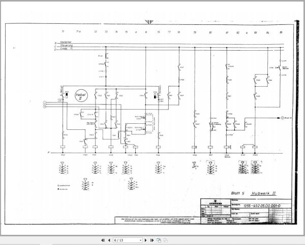 Liebherr Crane LG 1300 Z10411 Electric Diagrams DE 2