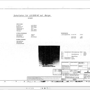 Liebherr Crane LG 1500 Z10891 Electric Diagrams DE 1