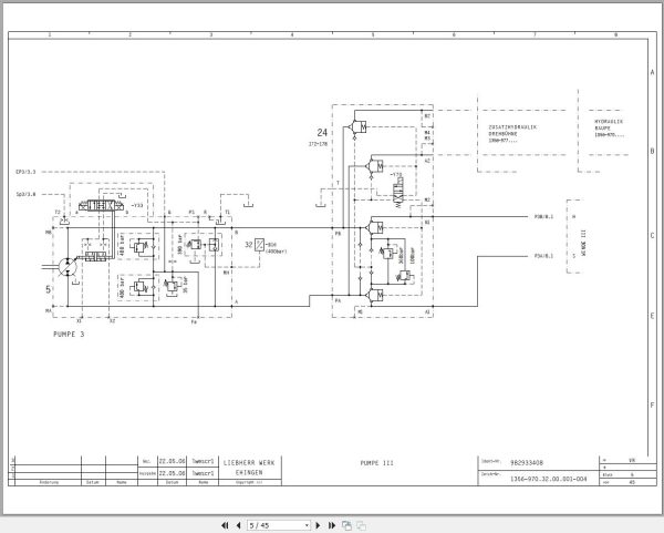 Liebherr Crane LG 1550 Z73705 Electric and Hydraulic Diagrams DE 2