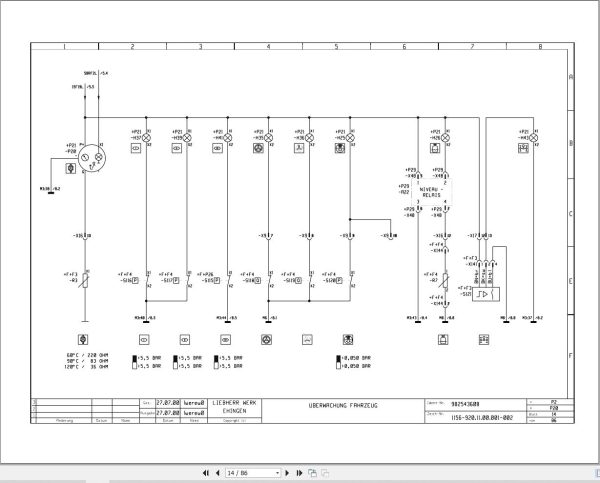 Liebherr Crane LG 1550 Z73705 Electric and Hydraulic Diagrams DE 3