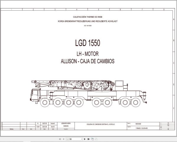 Liebherr Crane LG 1550 Z73705 Electric and Hydraulic Diagrams ES 1