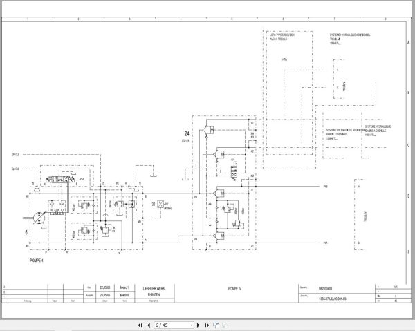 Liebherr Crane LG 1550 Z73705 Electric and Hydraulic Diagrams FR 2