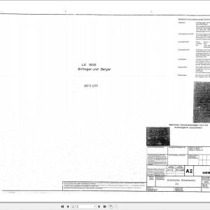 Liebherr Crane LG 1600 Z11071 Electric Diagrams DE 1