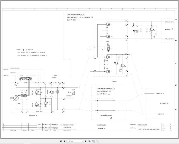 Liebherr Crane LG 1750 Z73758 Electric and Hydraulic Diagrams DE 3