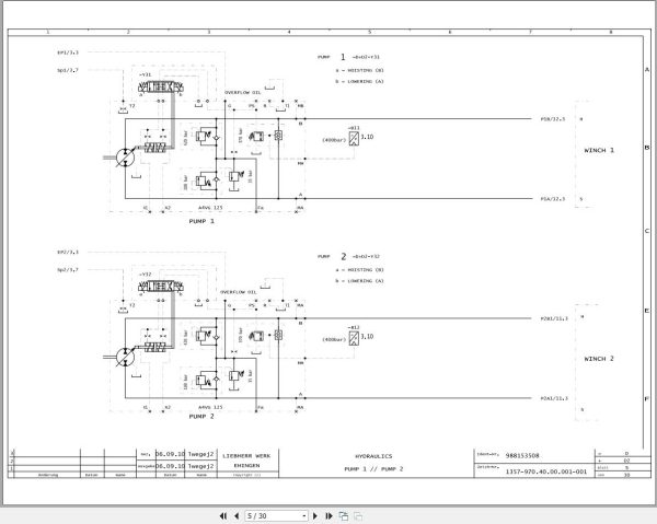 Liebherr Crane LG 1750 Z73758 Electric and Hydraulic Diagrams EN 2