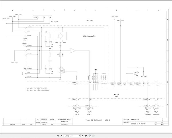 Liebherr Crane LG 1750 Z73758 Electric and Hydraulic Diagrams ES 2