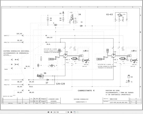 Liebherr Crane LG 1750 Z73758 Electric and Hydraulic Diagrams ES 3