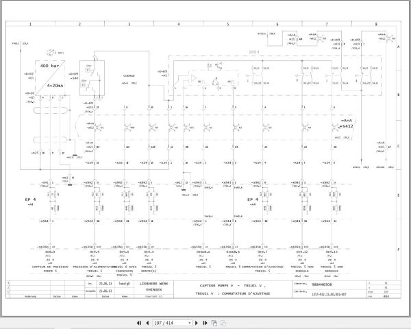 Liebherr Crane LG 1750 Z73758 Electric and Hydraulic Diagrams FR 2