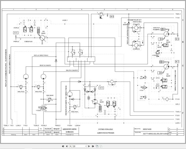 Liebherr Crane LG 1750 Z73758 Electric and Hydraulic Diagrams FR 3
