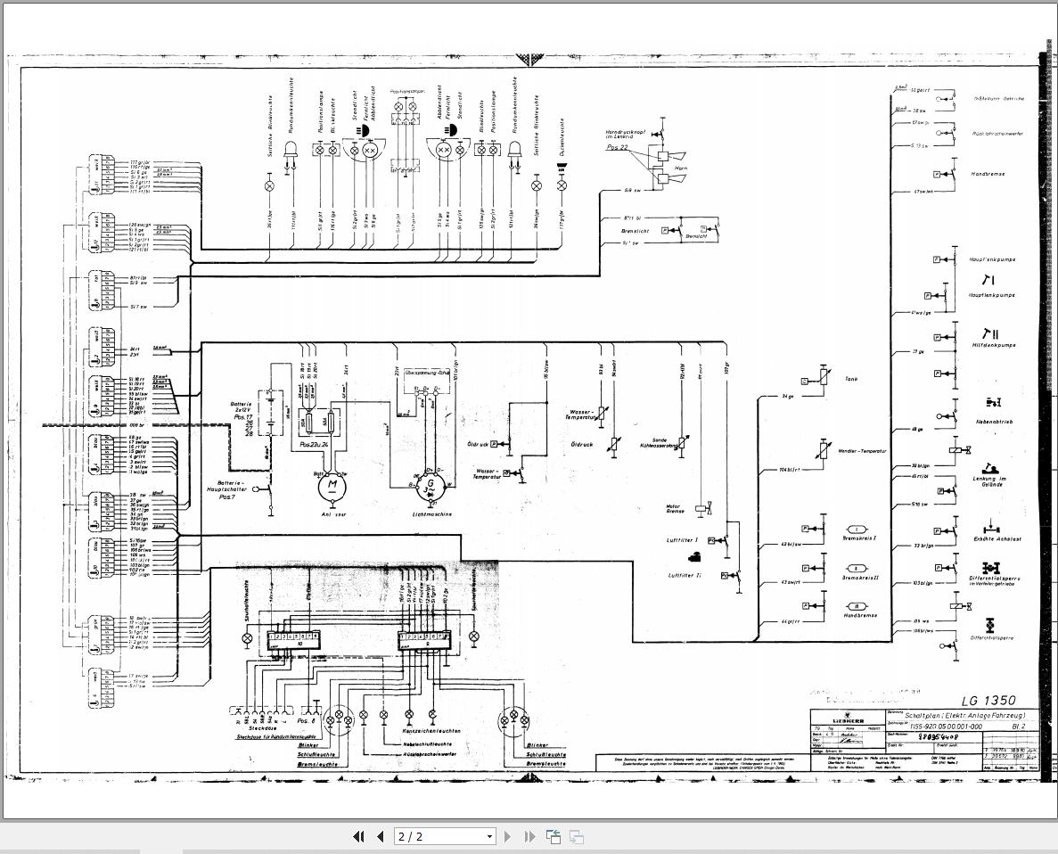 Liebherr Crane LGD 1350 Z11662 Electric Diagrams DE 1