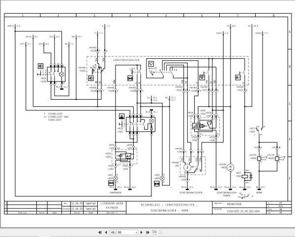 Liebherr Crane LGD 1550 Z73708 Electric and Hydraulic Diagrams DE 2
