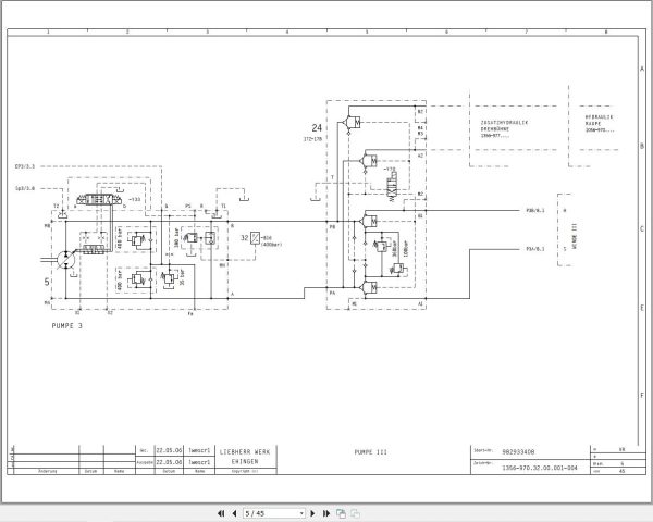 Liebherr Crane LGD 1550 Z73708 Electric and Hydraulic Diagrams DE 3