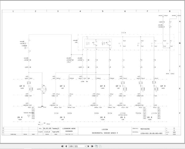 Liebherr Crane LGD 1550 Z73708 Electric and Hydraulic Diagrams EN 2