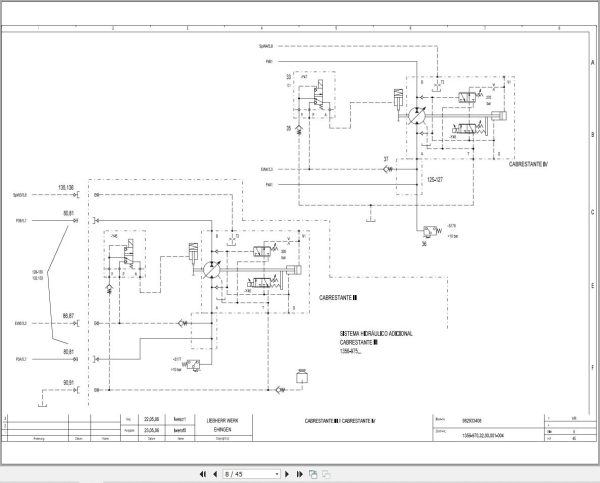 Liebherr Crane LGD 1550 Z73708 Electric and Hydraulic Diagrams ES 3