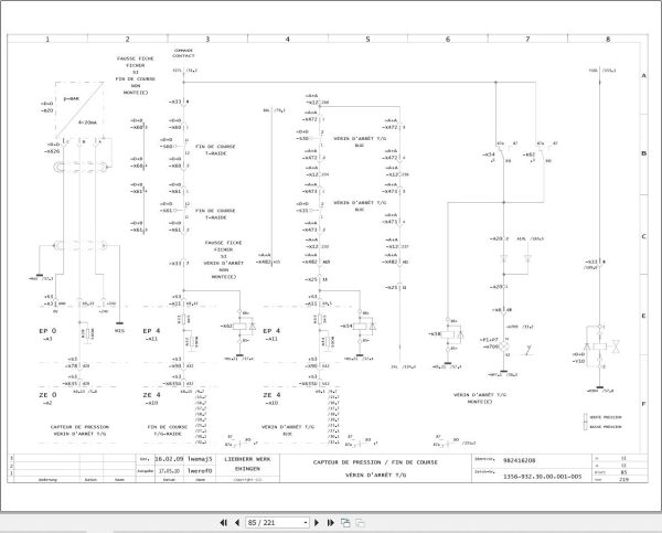 Liebherr Crane LGD 1550 Z73708 Electric and Hydraulic Diagrams FR 2