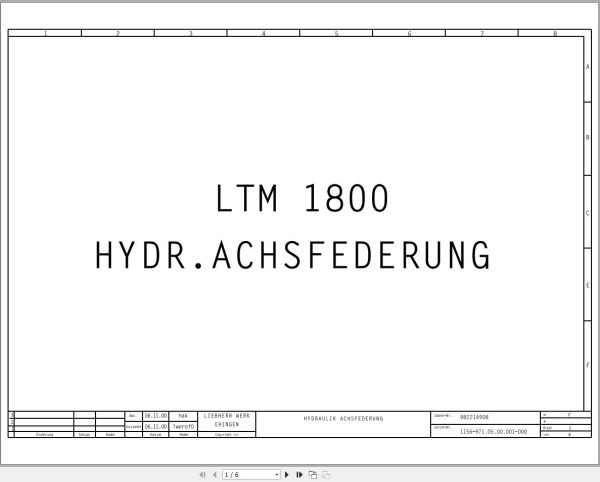 Liebherr Crane LGD 1800 Z14369 Electric and Hydraulic Diagrams DE 1