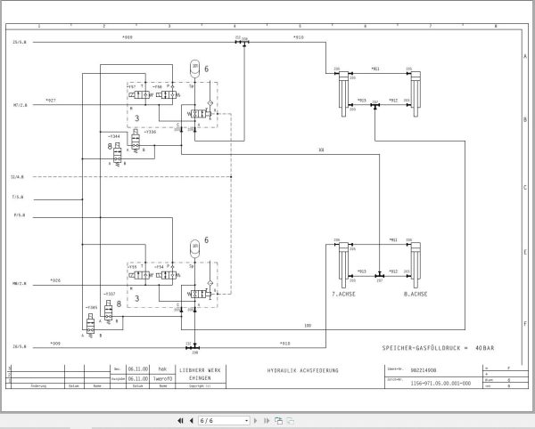 Liebherr Crane LGD 1800 Z14369 Electric and Hydraulic Diagrams DE 2
