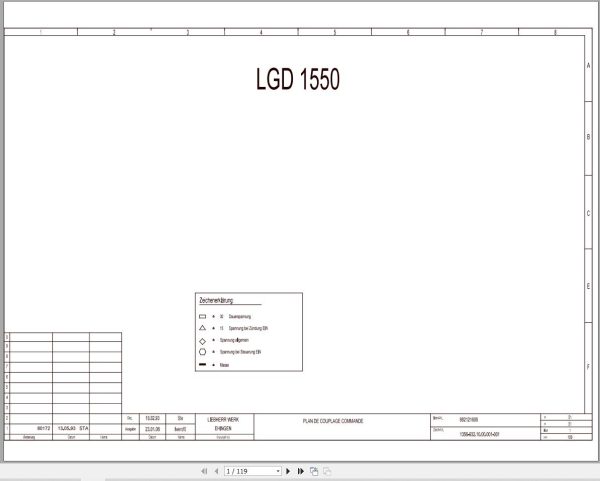 Liebherr Crane LGD 1800 Z14369 Electric and Hydraulic Diagrams FR 1