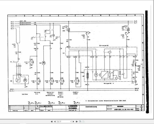 Liebherr Crane LGSND 1400 Z15033 Electric Diagrams DE 2