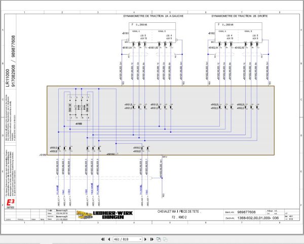 Liebherr Crane LR 11000 Z98200 Electric and Hydraulic Diagrams FR 2