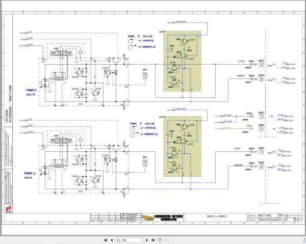 Liebherr Crane LR 11000 Z98200 Electric and Hydraulic Diagrams FR 4