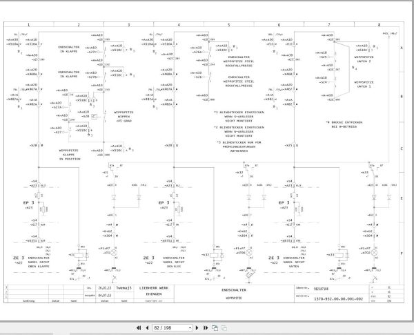 Liebherr Crane LR 11200 Z15049 Electric and Hydraulic Diagrams DE 2