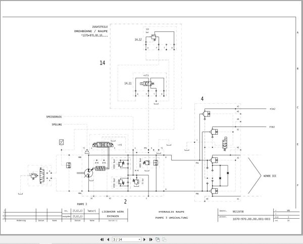 Liebherr Crane LR 11200 Z15049 Electric and Hydraulic Diagrams DE 3