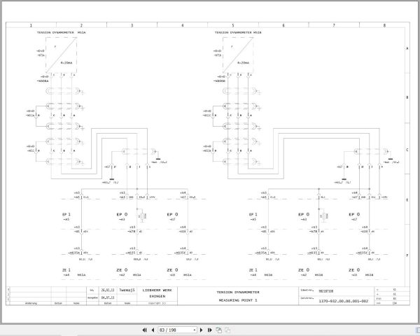Liebherr Crane LR 11200 Z15049 Electric and Hydraulic Diagrams EN 3