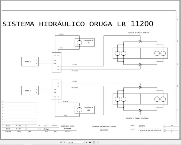 Liebherr Crane LR 11200 Z15049 Electric and Hydraulic Diagrams ES 1